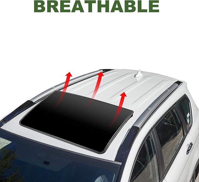 Car Sunroof Wind Deflector, Universal Car Sunroof Cover, Vent Insulator with Insulation Waterproof Surface, Moonroof Visor, with Waterproof Double Side Tape 28.5×19.5×1.5 Inch