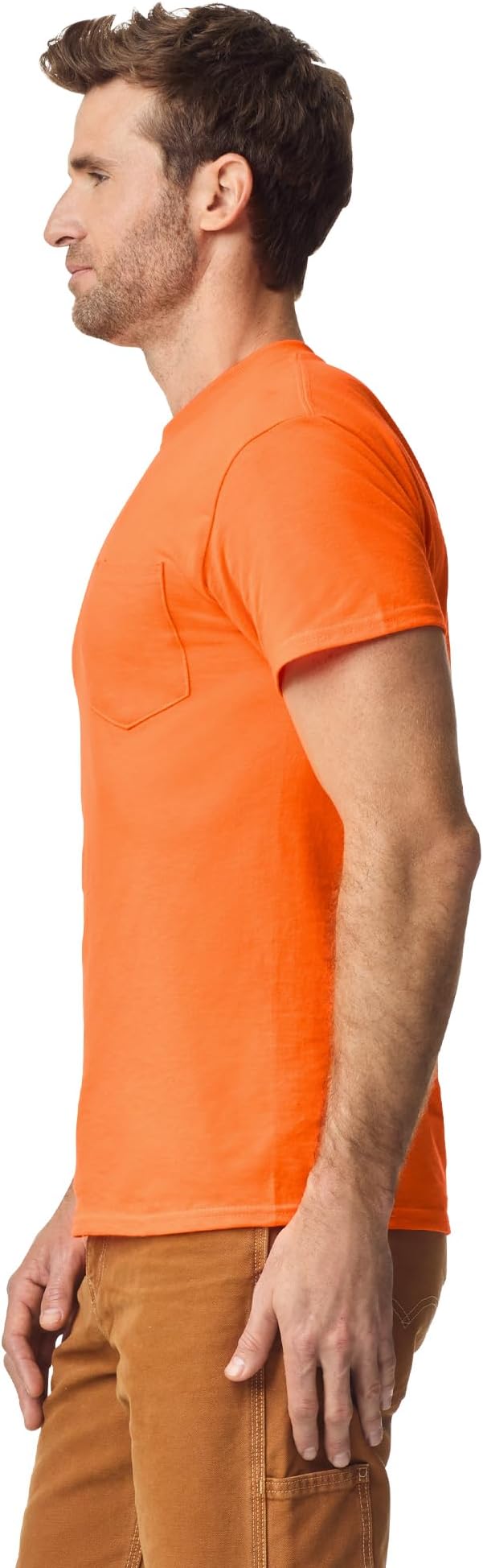 Gildan Unisex Adult DryBlend Workwear T-Shirts with Pocket, 2-Pack