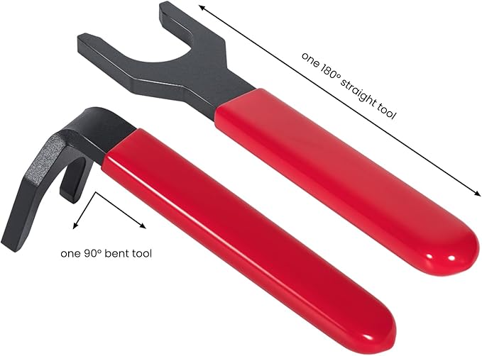 Danti 13260 Fuel Line Disconnect Tool Set for Cummins ISB and ISX Engines, Straight and Bent Wrench