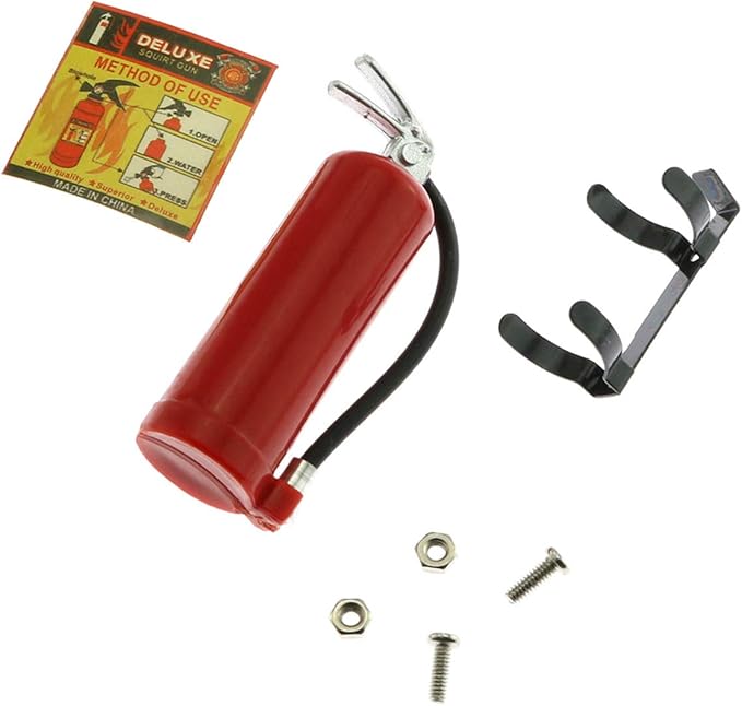 Maxmoral 1-Pack Decoration Fire Extinguisher with Sticker for 1/10 Scale RC Rock Crawler Axial SCX10 RC Car Truck Parts