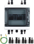 DIHOOL Solar Disconnect Switch 40Amp DC Circuit Breaker with Surge Protector PV Combiner Box for Solar Panel 2 in 2 Out