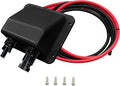 Solar Cable Entry Gland with 10AWG 3.28Ft Solar Extension Cable, UV Resistance, Waterproof Solar Junction Box for RV, Boat, Campe, Van(Black)
