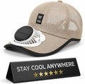 Solar Rechargeable Peak Cap USB Breathable Sport Fan Hat with Cooling Fan, Outdoor Running Hiking Fishing
