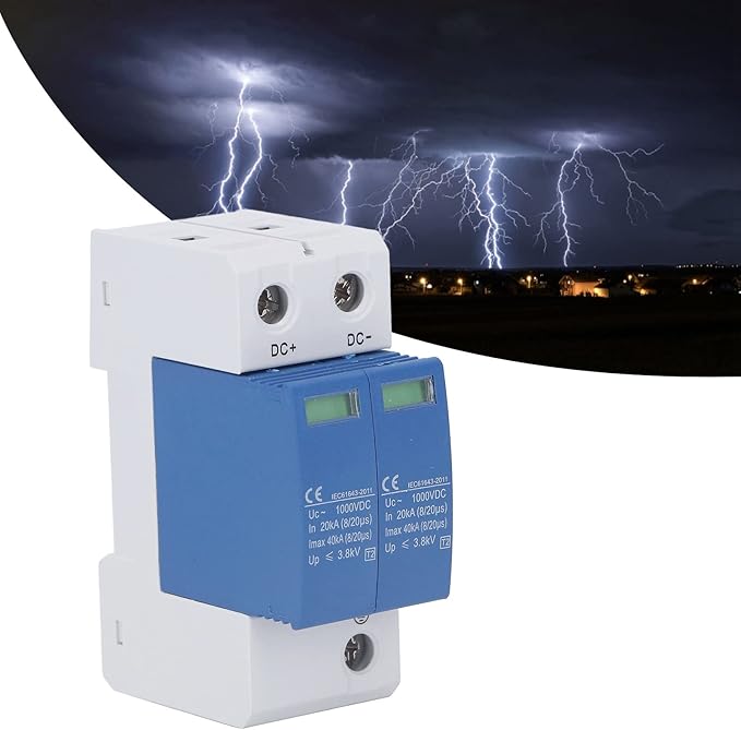 DC1000V 40KA Protective Device SPD Protective Device DC Voltage Arrester PV Breaker Protector (2P)