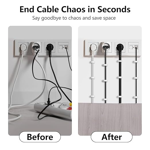 Jadaol Cable Clips 100Pcs 10mm Nail in Clips for Round Ethernet Cables Wall Clips Cable Tacks Electrical Wire TV Cable Speaker Wire Coax Clips Cable Nails for Cord Cat5/Cat5e/Cat6/Cat7 RJ45 Cord Clips