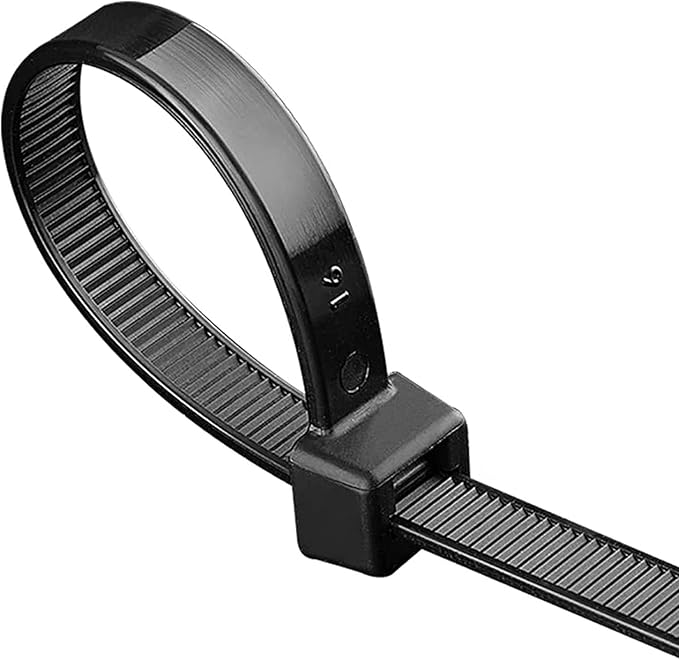Large zip ties 18 inch black Extra long cable ties heavy duty outdoor 120 lbs thick Nylon plastic Zipties 65pcs