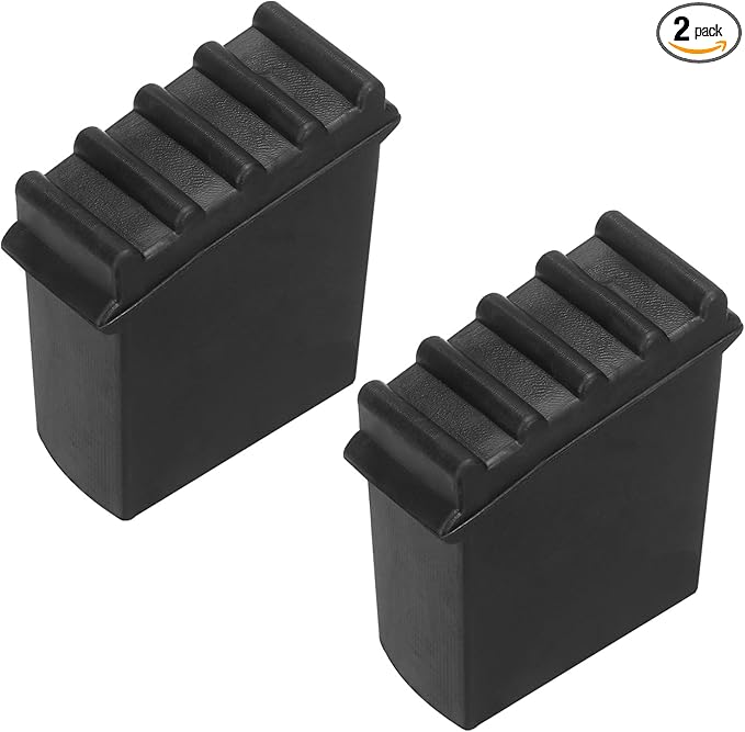 PATIKIL Step Ladder Feet Cover, 2 Pack Non-Slip Rubber Cap Ladder Legs Accessories, Black