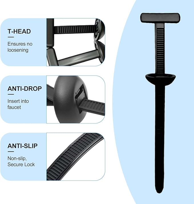 Nylon Universal Cable Tie Buckle,Heavy Duty Self-Locking Zip Ties Holder with Pin & Button Design,UV Resistant Black Zipties for Car Daily Auto Fixing(30pcs)