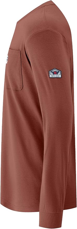 FR Shirts for Men 6.5oz Lightweight Fire Resistant Shirts for Men Long Sleeve NFPA2112/CAT2