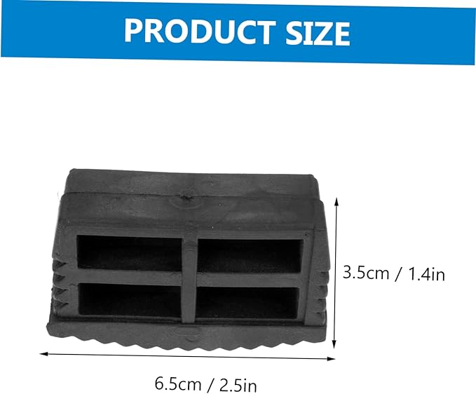 STOBOK 4pcs Non-Slip Rubber Ladder Feet Covers Sturdy Anti-Slip Mats for Extension Ladders Safety Accessories for Home and Construction