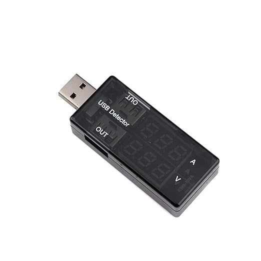 diymore USB Tester USB Meter Tester Voltage Current Tester USB Battery Checker USB C Voltage Current Voltmeter Amp Volt Ammeter Detector USB Mobile Tester USB Cable Charger Detector LED Display