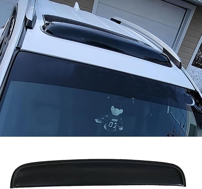 43" 1100mm Universal Fit Rain Snow Guard Sun roof Wind Deflector, 1pcs Dark Smoke Tap on Auto Moonroof/Waterproof Window Visor with Double Side Tape RN110