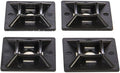 GTSE 100 Pack Black Zip Tie Mounts, 1" Adhesive Mounting Squares, Cable Tie Mount, Cable Clips Organizer Holders, Zip Tie Anchor for Wire Bundles, UV Resistant Tie Wrap Bases