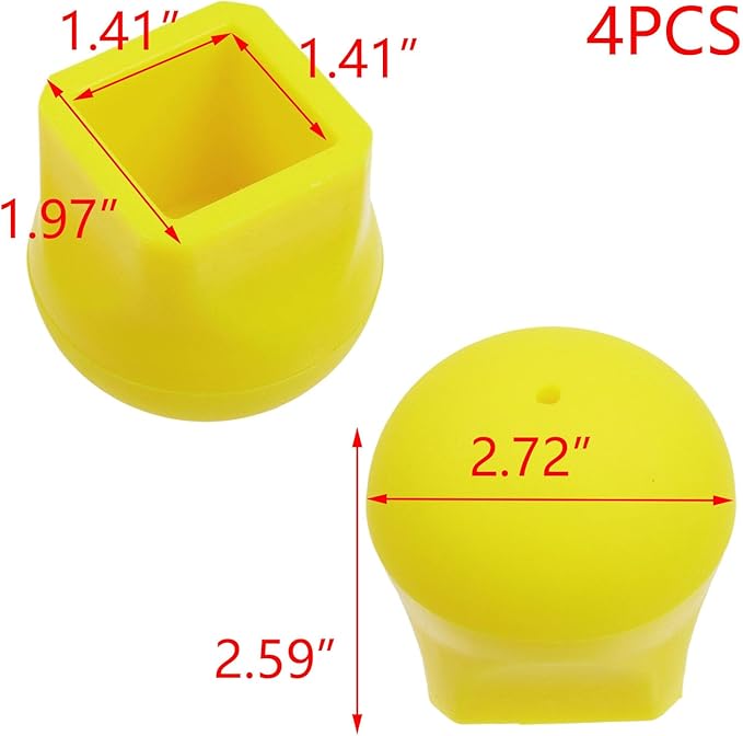 T Tulead Ladder Stabilizer Bumpers Rubber Ladder Stabilizer Pads Ladders Standoff Rubber End Cap Non-Slip Protective Covers 1.41-Inch Inner Width, 4PCS