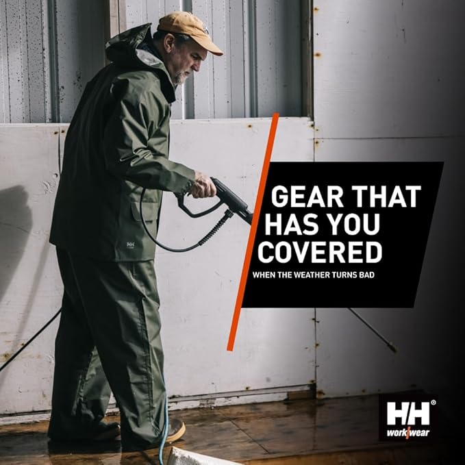 Helly Hansen Mandal Waterproof Bib Overalls - Waterproof Fishing Pants for Men - Heavy Duty Rain Gear - Zip Work Overalls