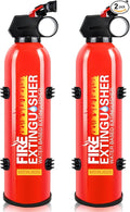 2 Pack Fire Extinguisher for Home with Mount - Upgraded 8-in-1 Portable Fire Extinguisher for Car Vehicle Boat House Kitchen, Water-Based Fire Extinguisher for A, B, C, K Fires