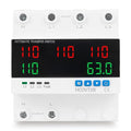 Automatic Transfer Switch 63A 110V Inverter Generator Transfer Switch with 5 Digits LED Display,Three Source Power Selector for Home Generator Grid Inverter Outdoor RV
