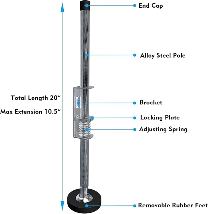 Ladder Leveler Pair,Ladder Accessories Tools Working on Stairs, Adjustable Ladder Leveler for Stable Platform and Ground Level for All Surfaces-Standard Version （20"）