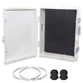 Outdoor Electrical Junction Box, Ventilation and Heat Dissipation ABS Plastic Project Enclosure with Internal Mounting Panel 13"x 9.2"x 3.7"