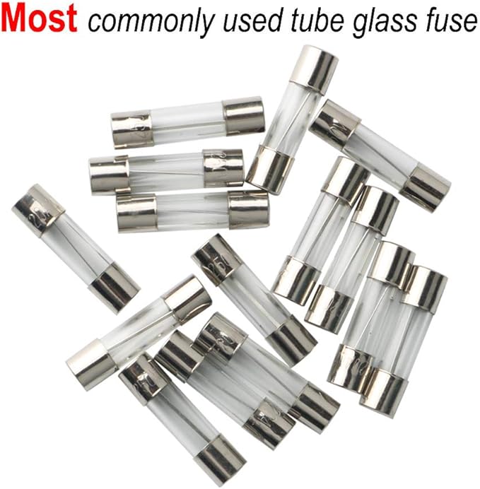 5pcs 5x20mm AGC Fuse Holder Inline Screw Type with 16 AWG Wire + 150pcs 5x20mm Fast-Blow Glass Fuses Quick Blow Car Glass Tube Fuses Assorted Kit