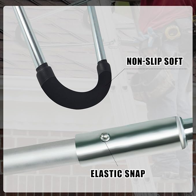 Ladder Stabilizer Standoff Brackets with Foam Elbows Ladder Accessories,Extension Ladder Stabilizer for Roof,Ladder Standoff (1 Pairs)