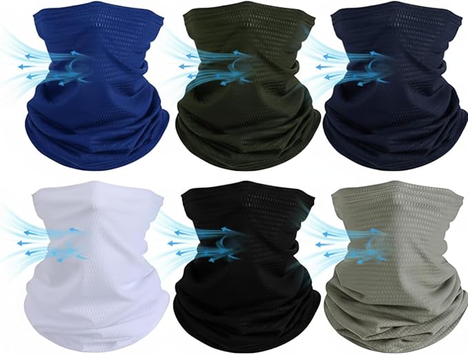 Geyoga Neck Gaiter Bandana Face Mask Summer UV Protection Cooling Breathable Face Mask Neck Scarf Balaclava for Men Women