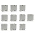 NineLeaf Junction Box, Waterproof Electrical Box IP66 Water Resistant Dustproof ABS Plastic Project Enclosure for Electronics, External Size 4.2 x 4.2 x 2.3 inch (107 x 107 x 58 mm),10PK