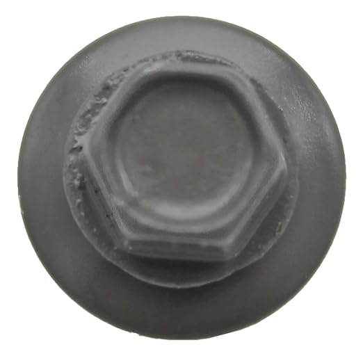 Metal Roofing Screws: (250) 10 x 1 Charcoal Hex Head Sheet Metal Roof Screw. Self Starting Metal to Wood siding Screws. EPDM Washer. Colored Head