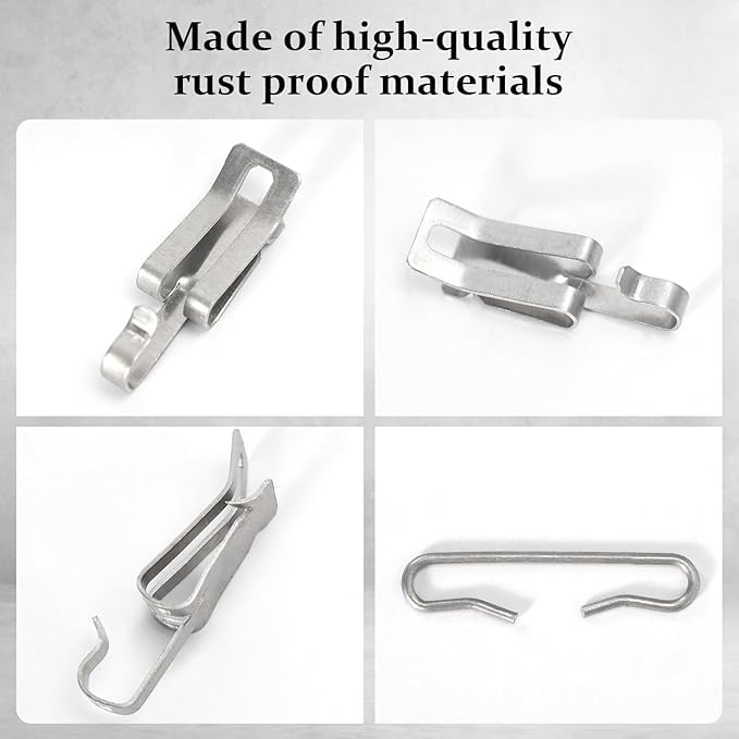 100PCS Heat Cable Roof Clips,Gutter Heater Cable Clips Roof De-Icing Heat Cable Clips and Spacers Kit Roof Clips Gutter Cable Fixing Hooks for Installing Heat Tape(50 Clips + 50 Spacers)