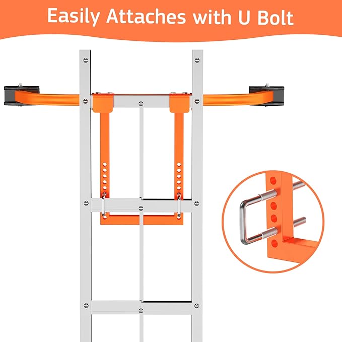Ladder Stabilizer, [Heavy Duty] Ladder Stabilizer Accessory with Wing Span/Wall Extension - Secure and Stable Ladder Standoff Arms for Roof Gutters with Non-Slip Rubber Bottom pad
