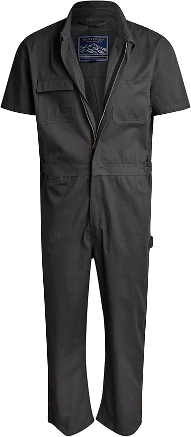 Bass Creek Outfitters Mens Coveralls - Heavy Duty Duck Canvas Short Sleeve Workwear Insulated Coveralls for Men