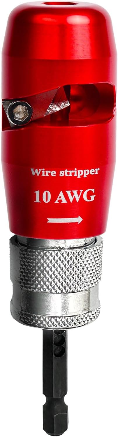 ANGELSWORD 10 AWG Wire Stripper for Drill, Wire Stripping Tool, Professional Electrician Tool, The Perfect Companion for Power Drill