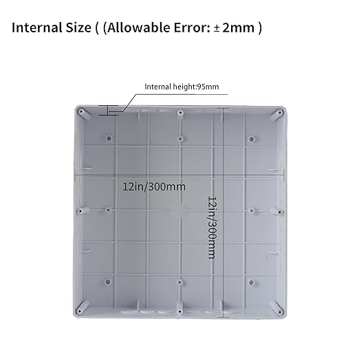 Junction Boxes-12" x 12" x 4" IP65 Plastic Dustproof Waterproof Electrical Box Project Junction Conduit Box for Electrical Outdoor Enclosure