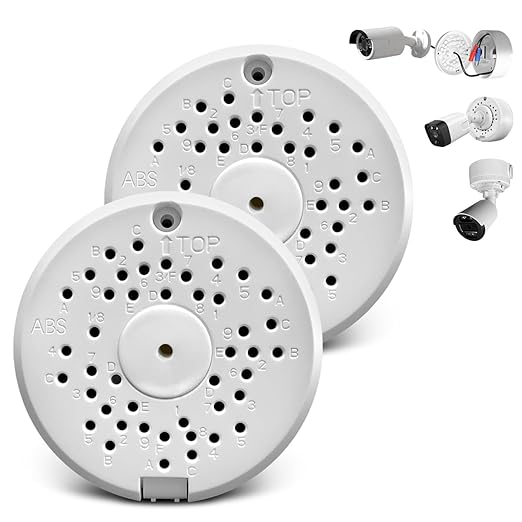 (ABS New) Security Camera Junction Box,Security Camera Bracket Outdoor,Plastic Waterproof Security Camera Mount Hide Cable Junction Box for Arlo Solar Panel Flip Cover Cable Cover