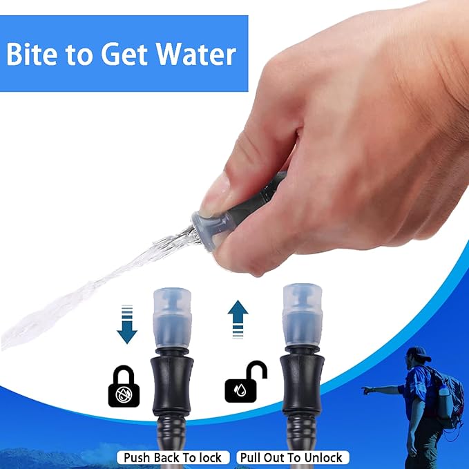 Hydration Bladder 1.5L-2L-2.5L-3L,Leak Proof Water Reservoir, BPA Free Military Water Storage Bladder Bag Hydration Pack Replacement Easy Clean for Bicycling Hiking Camping Hunting Running