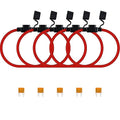 MuHize in Line Fuse Holders - Upgraded 12AWG Waterproof Fuse Holder with 5A Blade Fuses ATM, 12V 5 Pack Fuses Holders for Marine RV, Quick Connect, No Splicing Needed