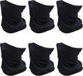 SHEVERCH 6 Pack Neck Gaiter Face Mask Sun Protection Cooling Bandana Face Cover Windproof Dustproof Neck Scarf