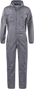 Men's Long Sleeve Zip-Front Coverall Lightweight Work Coveralls Mechanic Overall Jumpsuit with Hood