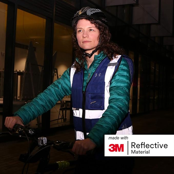 Salzmann Mesh Multi-Pocket Working Vest - Reflective Vest - Made with 3M Reflective Material