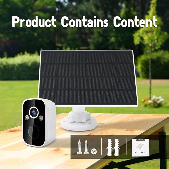 5W Solar Panel, IP 65 Waterproof 5V Micro USB Port for Security Cameras Wireless Outdoor, Compatible with Rechargeable Battery Security Camera