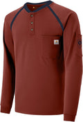 FR Shirts for Men Flame Resistant Shirts 6.5oz Light Weight Long Sleeve Fire Retardant Shirts CAT2/HRC2