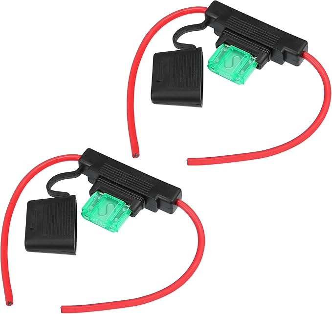 uxcell DC 12V 10 Gauge Car in Line ATC Blade Style Inline Fuse Holder with 30A Large Fuse