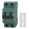 DC 20 Amp Circuit Breaker,500V 2 Pole DC Disconnect Switch for Solar PV System, DIN Rail Mount Solar Panel Disconnect Switch(C20A)