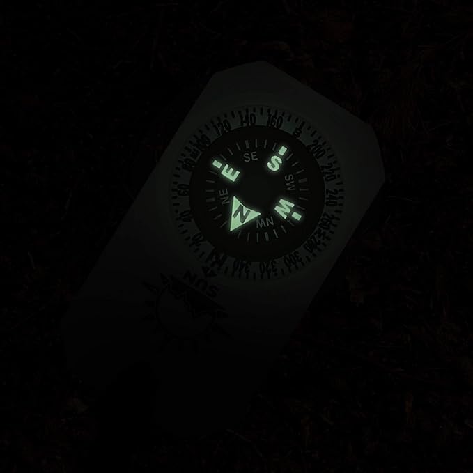 Sun Company MiniComp II - Mini Orienteering Compass With Rotating Bezel| Easy-to-Read Zipperpull Compass for Jacket, Parka, or Pack