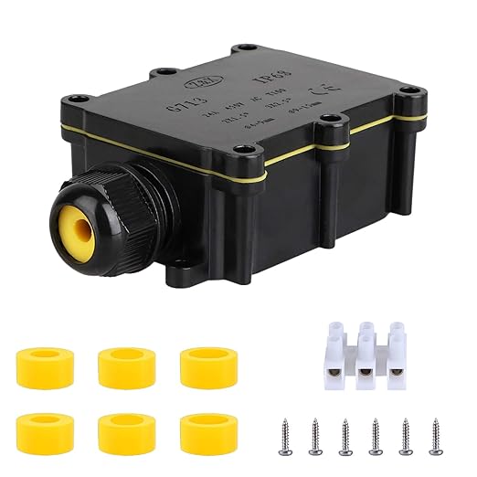 Waterproof IP68 Outdoor 2 Way Junction Box - Wire Range 4-15mm, Underground Electrical Box (1 Pack)