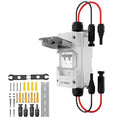 Solar Panel Disconnect Switch 10-60A 400V Solar Disconnect Switch Outdoor PV Isolator Upgraded Cover Visual Design Waterproof Circuit Breaker Box for RV Home Battery Off-Grid(400VDCAC, 25 Amp)