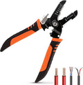 Wire Stripper, Professional 5-In-1 Wire Strippers Tool, Wire Cutters Crimpers, 10-20 AWG Electric Pliers Crimp for Stripping, Cutting, Crimping, Sharpening, Clamping