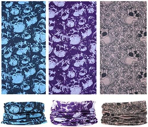 6-Pack Balaclava Face Mask for Men & Women - UV Protection Neck Gaiter, Multi-Use Cycling Mask & Breathable Headband