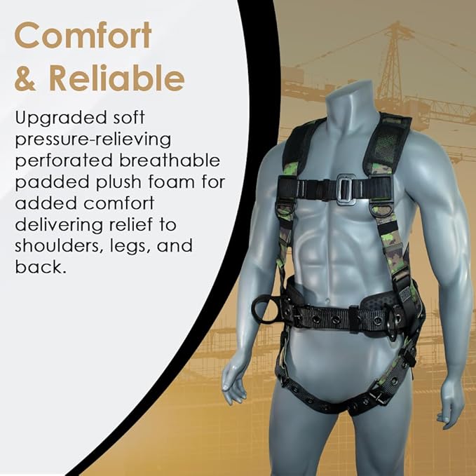 AFP Demon Fall Protection Comfortable Safety Harness (OSHA/ANSI PPE)