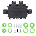 Waterproof Junction Box Outdoor，ip68 4 Way A Waterproof Junction Box, Small Waterproof Box,Electrical Junction Box Suitable for Indoor and Outdoor Lighting fixtures, Landscape Lighting